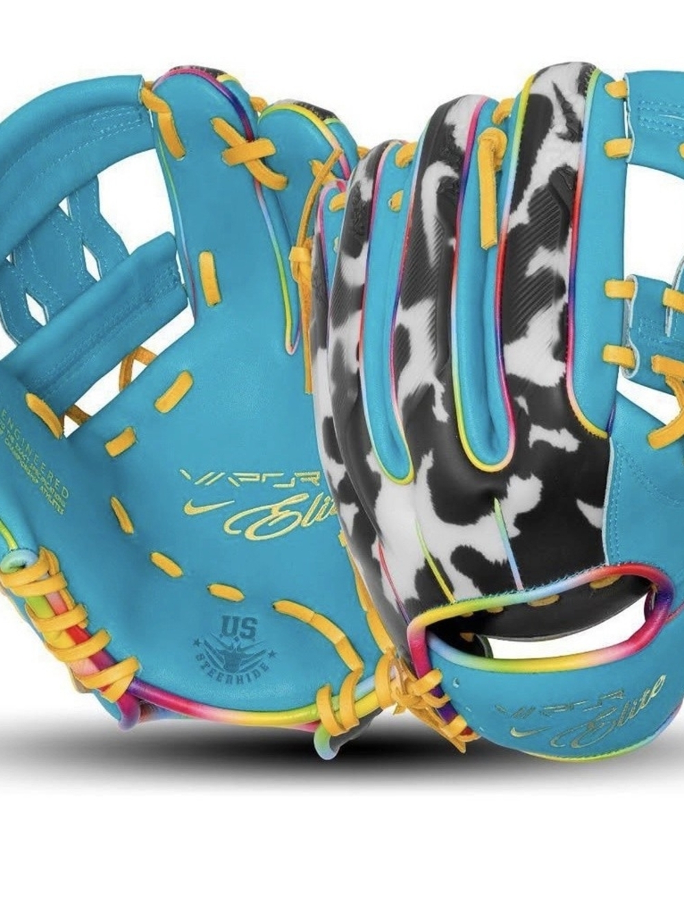Nike Vapor "CHUNKY DUNKY" Elite Turquoise & Black Cowprint Baseball Glove